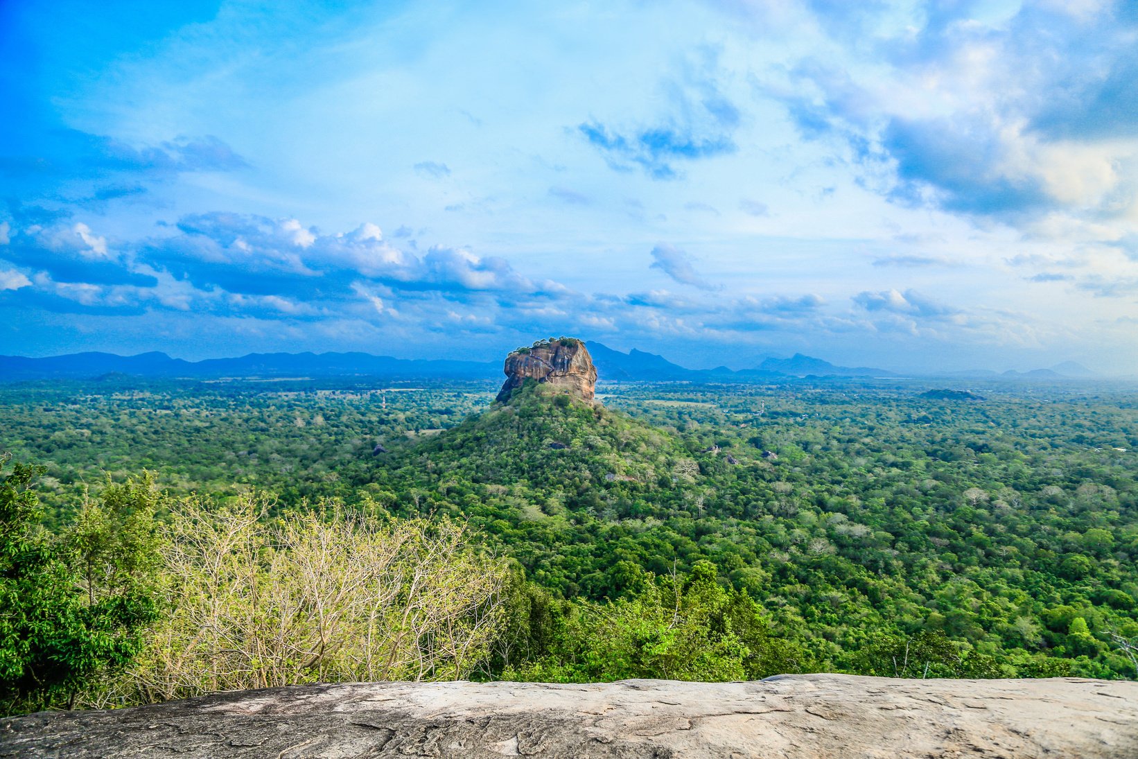 The Pidurangala Rock Mountain in Sri Lanka